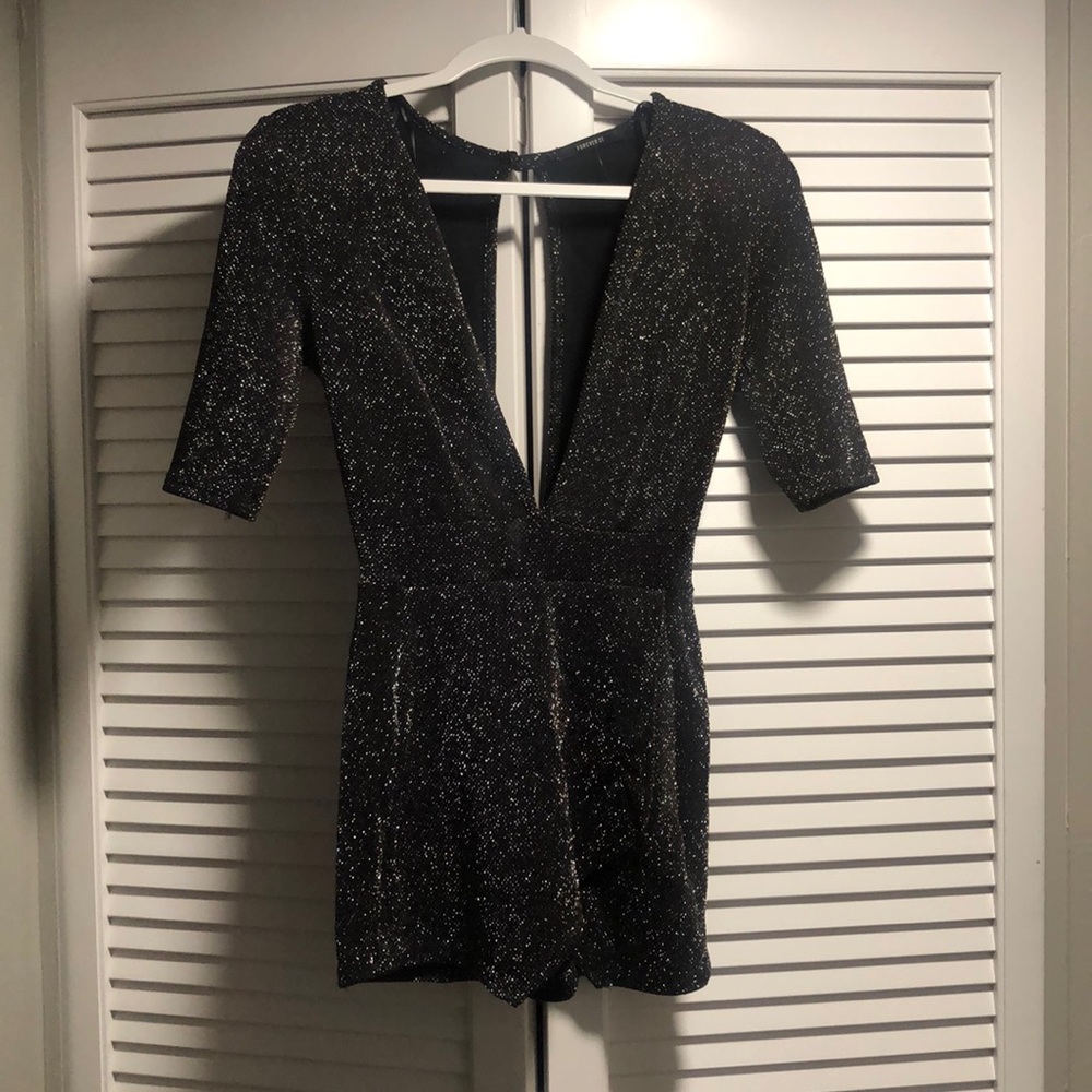 Black and gold romper